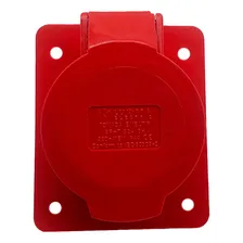 Tomada Embutir Industrial 32a 3p+t 380v Ip44 6h Vermelho Foto mini 2