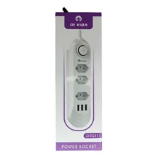 Tomada Extensão Com 3 ConexÔes Universais E 3 Usb Foto mini 2