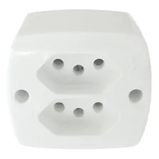 Tomada Externa Ilumi 2 Polos +terra Dupla 10a Branca 16518 Foto mini 2