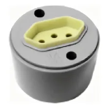 Tomada Externa Perlex 2 Polos +terra 10a Redonda Cinza 811 Foto  mini 1