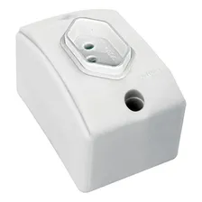 Tomada Externa Perlex 2 Polos +terra 10a Retangular Branca Foto  mini 1