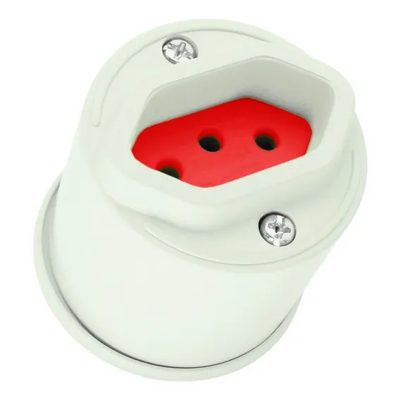Tomada Externa Sobrepor Cza 20a Radial 1801.382 C/ 10 Peças Cor Branco Foto 1