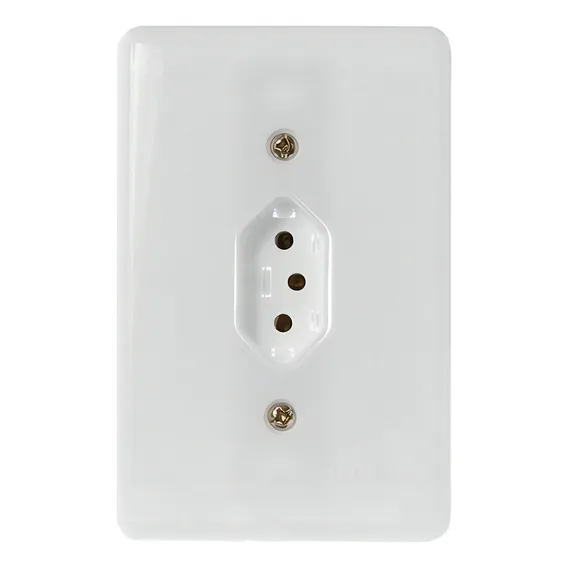 Tomada Fixa De Embutir Bipolar 2p+t 20a Ilumi Branco Foto 1