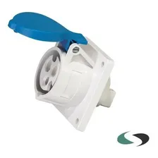 Tomada Industrial Embutir Tew-16p4h9e57 3p+t 16a 220v Weg Cor Azul Foto mini 1
