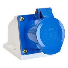 Tomada Industrial Sobrepor Jng 2p+t 63a 220v Azul 133 Foto mini 2