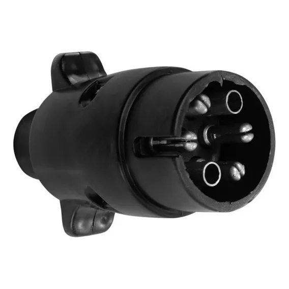 Tomada Macho Preto 6p - 12v Foto 1