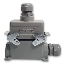 Tomada Multipolar 16 Pinos Base Alta E Plug Macho+femea Cor Cinza Foto  mini 1