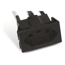 Tomada Painel Steck Com Cabo 10a 250v Preta S8628 Foto mini 2