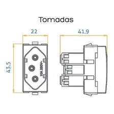 Tomada Para M贸vel Dupla De Embutir 20a Margirius 3 Cores Cor Preto Foto mini 4