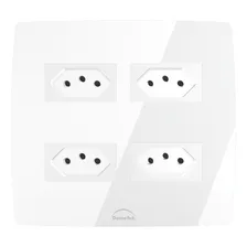 Tomada Quadrupla 4x4 Dometek Cor Branco 20a Foto mini 1