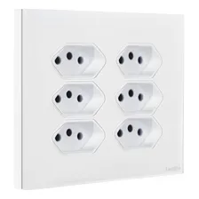 Tomada Sextupla 4x4 Lumenx Cor Branco 10a Foto mini 1
