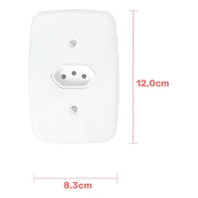 Tomada Simples Branca Ideale 20a - Pluzie Cor Branco Foto mini 3