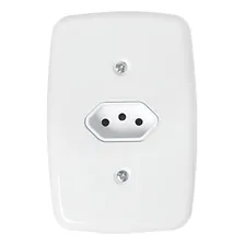 Tomada Simples Branca Ideale 20a - Pluzie Cor Branco Foto mini 1