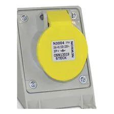 Tomada Sobrepor 2p+t 16a 110v N3004 Newkon Steck Cor Amarelo Foto mini  2