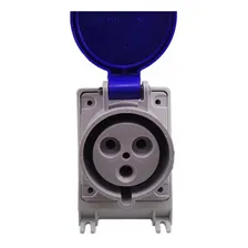 Tomada Sobrepor Newkon 2p+t 32a 200/250v 6h Ip44 N3206 Steck Cor Azul Foto mini 1