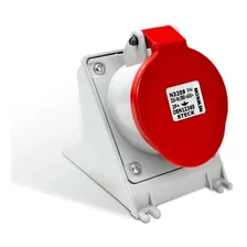 Tomada Sobrepor Newkon 2p+t 32a 380/440v 9h Ip44 N3209 Steck Cor Vermelho Foto mini 2