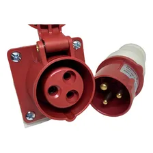 Tomada Sobrepor + Plugue 16a 380v 440v 9h 3p Weg Vermelho Foto mini 2