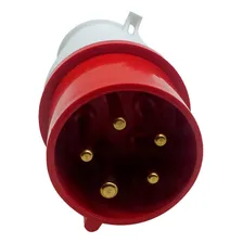 Tomada Sobrepor + Plugue Industrial 3p+t+n 16a Vermelho 380v Foto mini  3