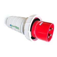 Tomada Sobrepor + Plugue Industrial 63a 3p+t Ip67 380v 6h Cor Vermelho Foto mini 2