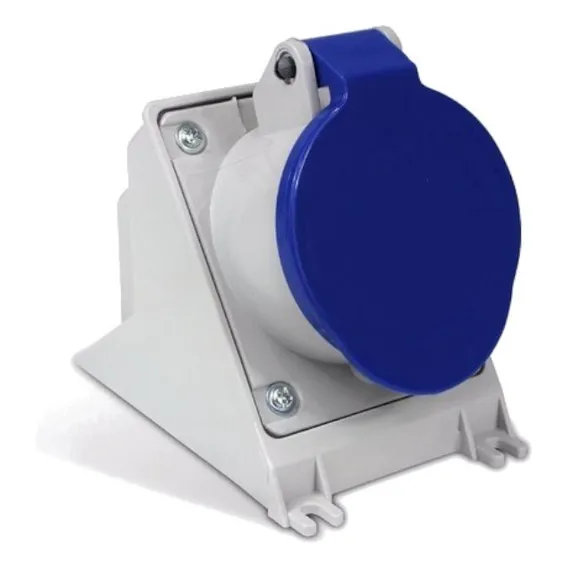 Tomada Sobrepor Steck 2p+t 16a 6h Azul 250v Newkon N3006 Foto 1