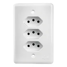Tomada Tripla Monobloco 10a Ilumi (fácil ) - Cor Branco Foto mini 3