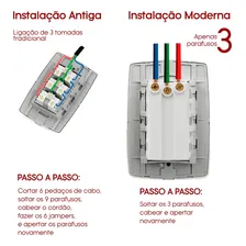 Tomada Tripla Monobloco 10a Ilumi (fácil ) - Cor Branco Foto mini 4