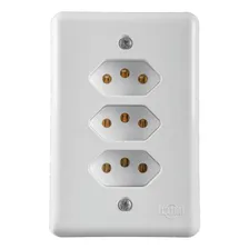 Tomada Tripla Monobloco 20a Stylus Ilumi Fácil Cor Branco Foto mini 1