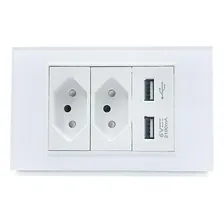 Tomada Usb Duplo De Parede iPhone 7 Galaxy J5 J7 Cor Branco Foto mini 3