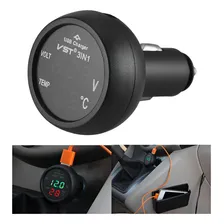 Tomada Usb Veicular C/ Medidor De Bateria E Temperatura 2018 Cor Vermelho Foto mini 4