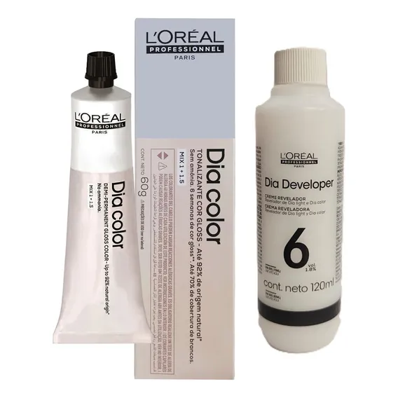 Tonalizante Dia Color 7 + Cr Revelador 6vol 120ml Loreal Foto 1