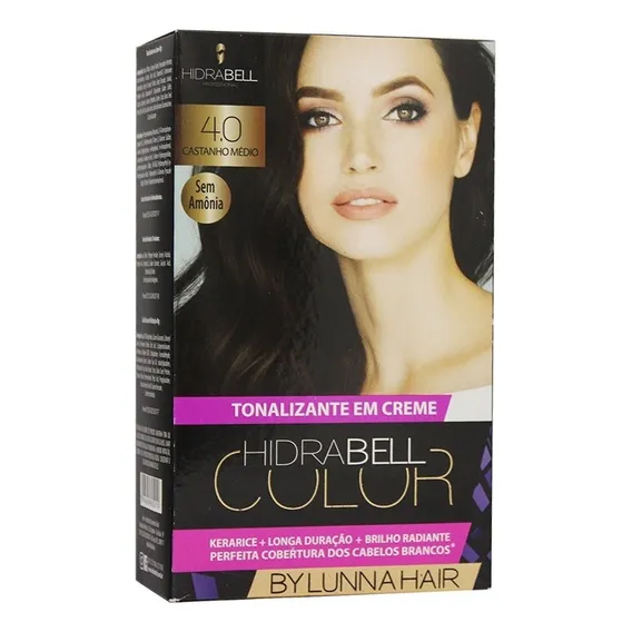 Tonalizante Em Creme 4.0 Castanho Médio - Hidrabell Foto 1