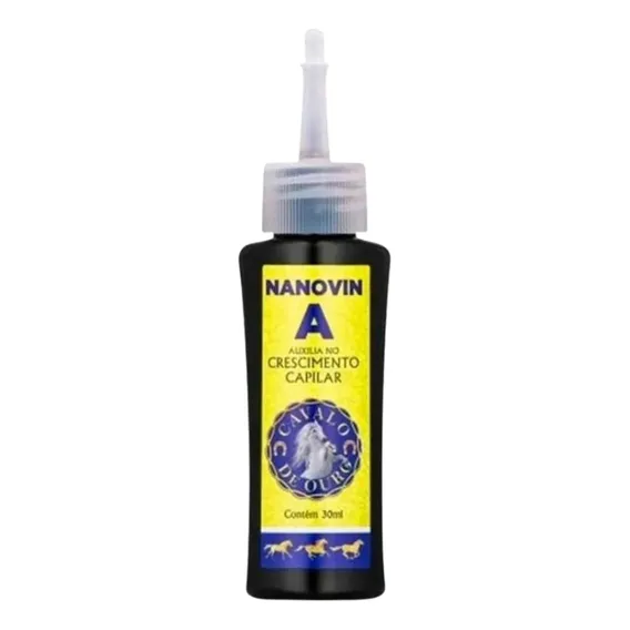 Tonico De Crescimento Capilar Cavalo De Ouro Nanovin A 30ml Foto 1