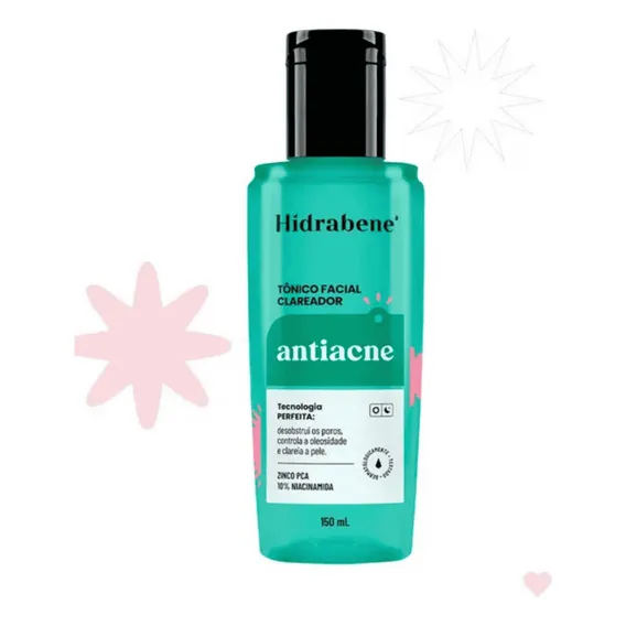 Tonico Facial Antiacne Clareador Hidrabene 150ml Antiacne Foto 1