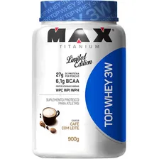 Top Whey 3w - 900g - Max Titanium - Café Com Leite Foto  mini 1