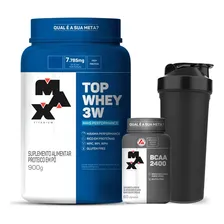 Top Whey Protein 3w - 900g - Max Titanium - Sabores Sabor Baunilha Foto mini 1