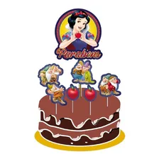 Topo De Bolo Branca De Neve Topper Decoração Festa Aniversár Foto mini 1