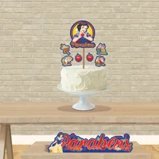 Topo De Bolo Branca De Neve Topper Decoração Festa Aniversár Foto mini 3