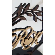Topo De Bolo Casamento Iniciais Dos Noivos Personalizado Foto mini 4