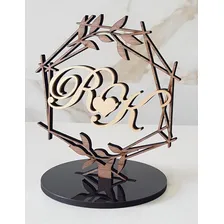 Topo De Bolo Casamento Iniciais Dos Noivos Personalizado Foto mini 1