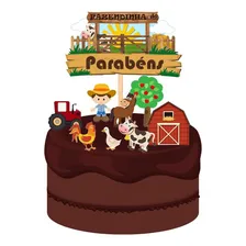 Topo Topper De Bolo Fazendinha Personalizado Foto  mini 1