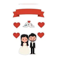Topo Topper De Bolo Personalizado Casamento Foto mini 1