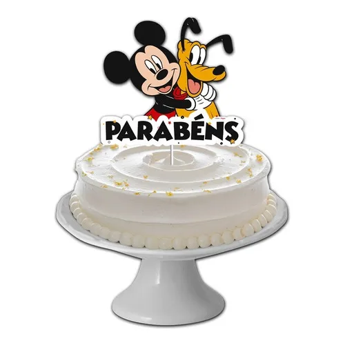 Topo Topper Decoração Bolo Festa Mickey Mouse Foto 1