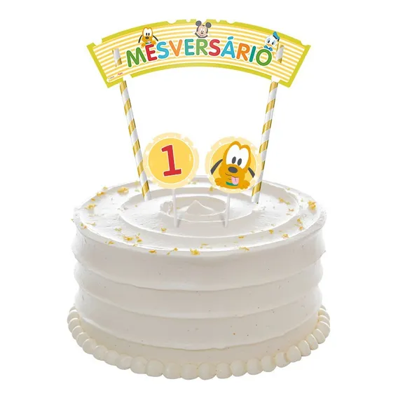 Topo Topper decoração bolo Festa Baby mesversario Mickey Foto 1