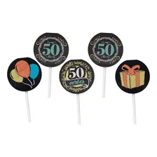 Topper Para Docinho 50 Anos - 8 Unidades Foto mini 1