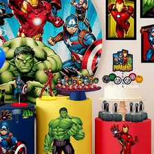 Topper Topo De Bolo Decoração Festa Vingadores Marvel Em Eva Foto mini 3