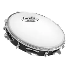 Torelli Pandeiro Preto 10 Pele De Nailon Tp309pr Aro De Aço Foto mini 1