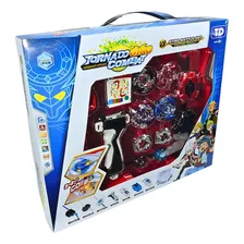 Tornado Gyro Combat Com 2 Beyblades + Arena + Lançadores Foto mini 4