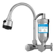 Torneira Abs filtro cozinha 1/4 de volta gourmet 2167 C50 cor prateado Injetplast Foto  mini 1