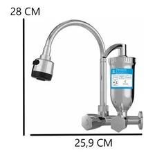 Torneira Abs filtro cozinha 1/4 de volta gourmet 2167 C50 cor prateado Injetplast Foto mini  2