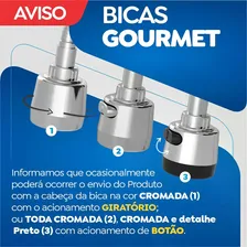 Torneira Abs filtro cozinha 1/4 de volta gourmet 2167 C50 cor prateado Injetplast Foto mini  3